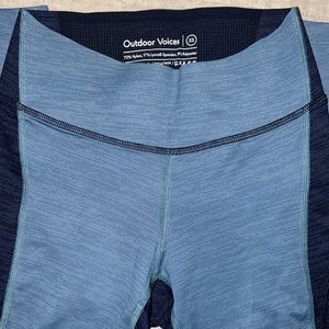 Outdoor Green Space Dyed Color Block High Rise Leggings